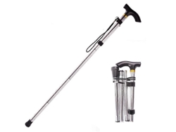 Bastón plegable autoextensible de aleación de aluminio para hombres y mujeres.