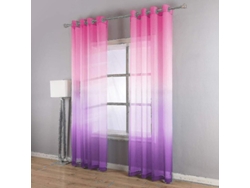 2026-cortinas Translúcidas Con Ojal Para Sala De Estar Paneles De Tela Lino Estilo Moderno Gradiente