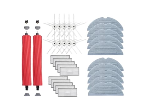 Kit para panos de esfregona com filtro hepa lavável e escova lateral roborock t7s plus