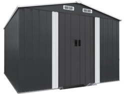 Caseta De Jardín Metálica "boston" Con Puerta Corredera - 8 M² - Gris