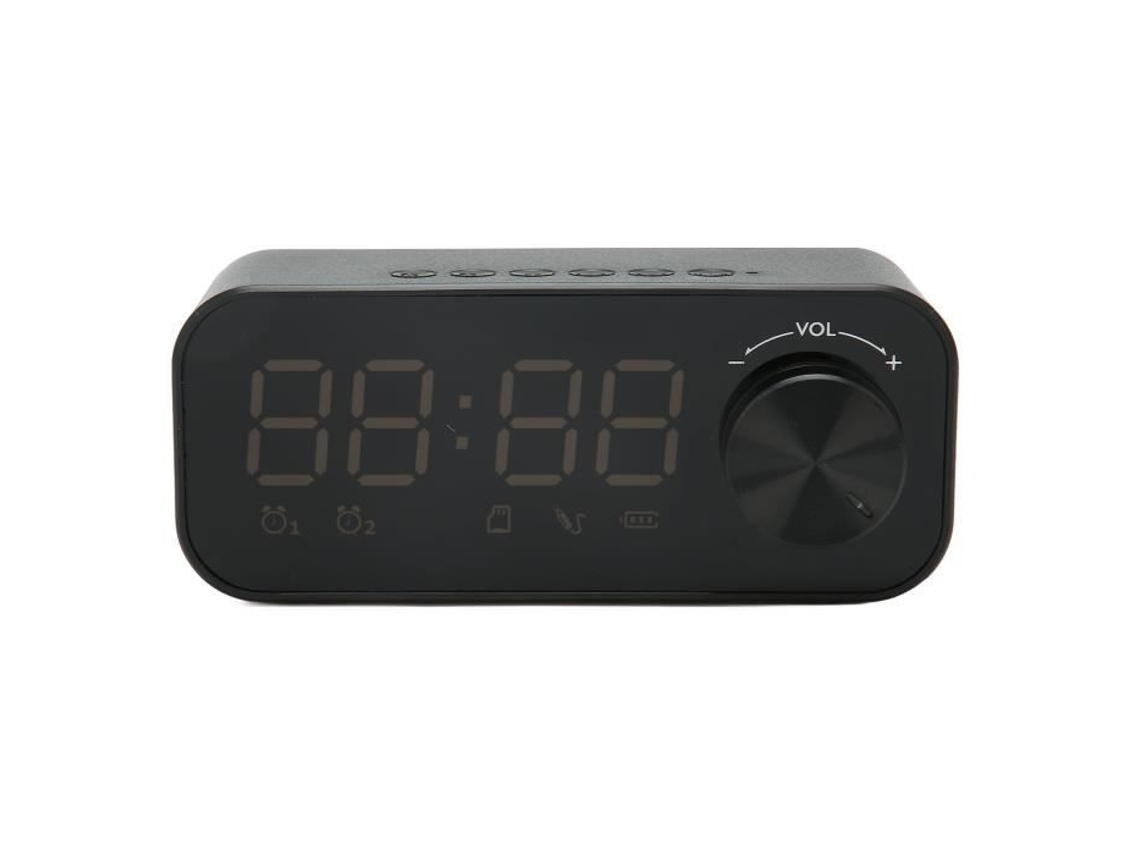 Radio Despertador Bluetooth Para El Dormitorio Con Pantalla Led Digital, Subwoofer Y Mini Espejo.