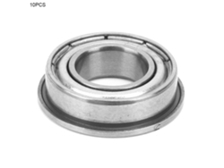 10pcs Rodamiento De Bola De Ranura Profunda Con Brida F687-zz Doble Sellado Metal 7x14x5mm