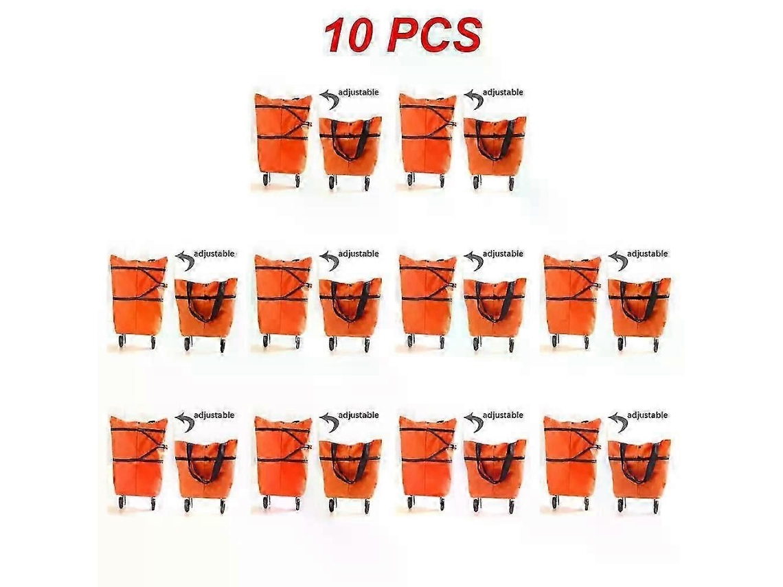 Bolsa de compras plegable, carrito con ruedas, organizador de verduras, portátil. GOKOCO