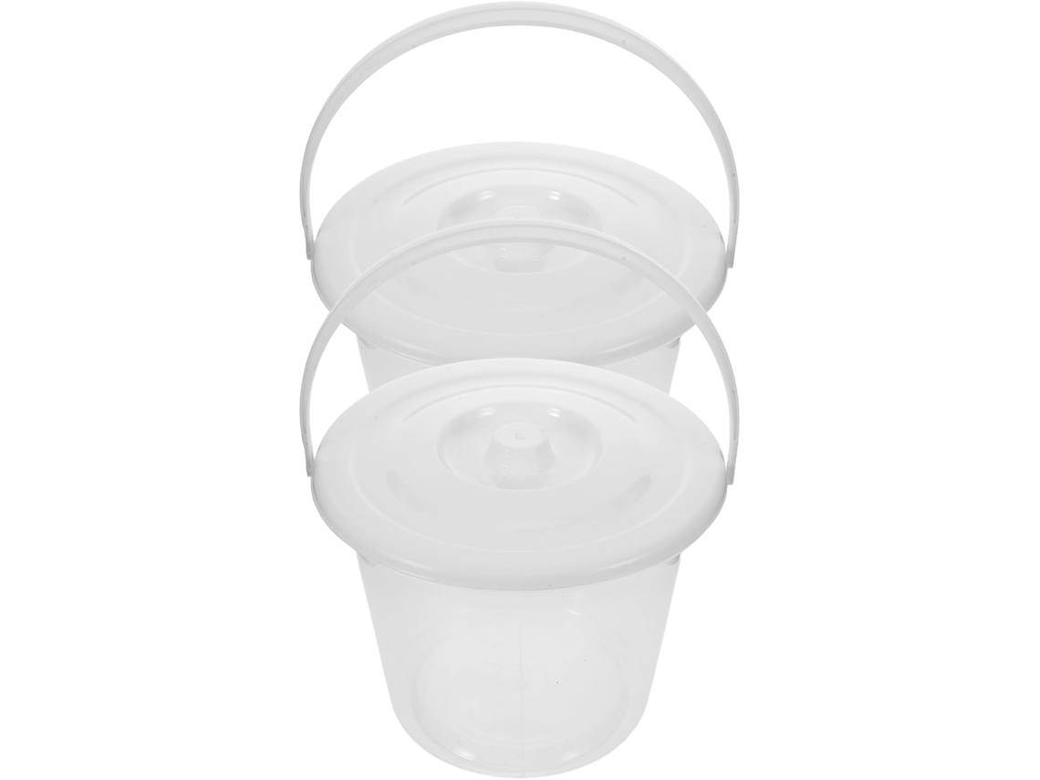 2 Cubos De Inodoro Médico De Plástico Grueso De Gran Capacidad, Ligeros Y