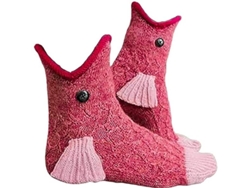 2026-28554-calcetines De Pescado Tejidos Personalizados Unisex Regalo De Navidad Calientitos