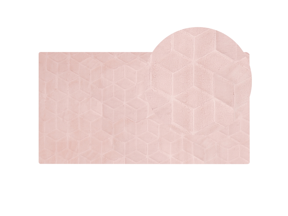 Alfombra BELIANI Thatta de Poliéster Rosa 80x150