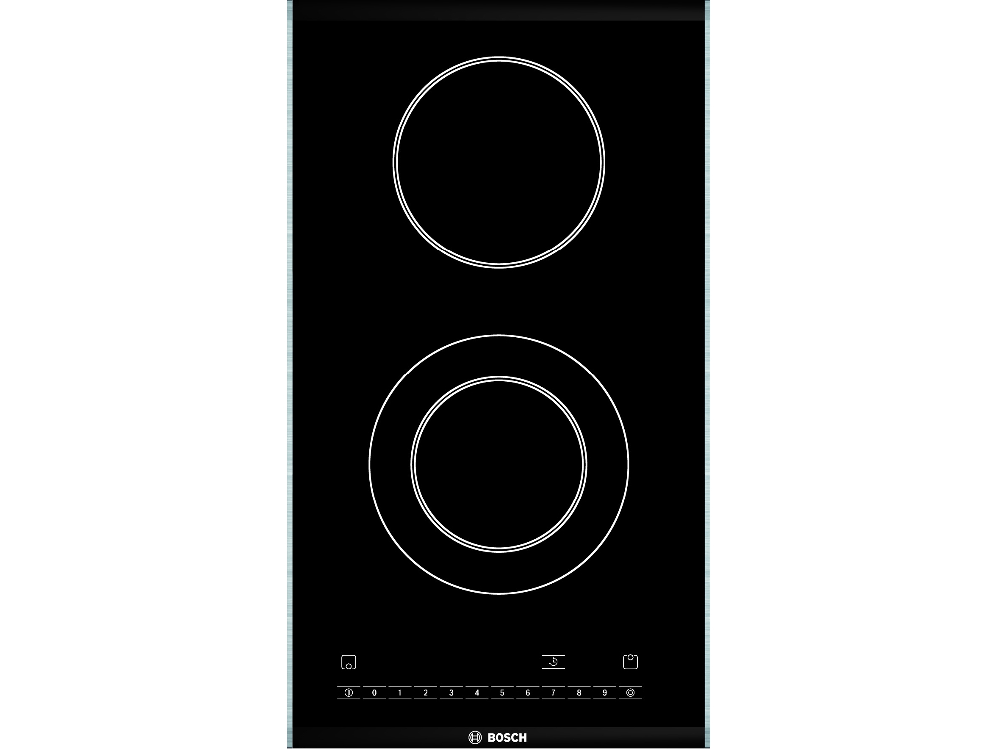 Placa de Vitrocerámica BOSCH PKF375N14E (Eléctrica - 30.6 cm - Negro)
