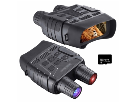 Binoculares de Visión Nocturna Cámara HD Wifi 1080P Adecuada para Caza - Negro