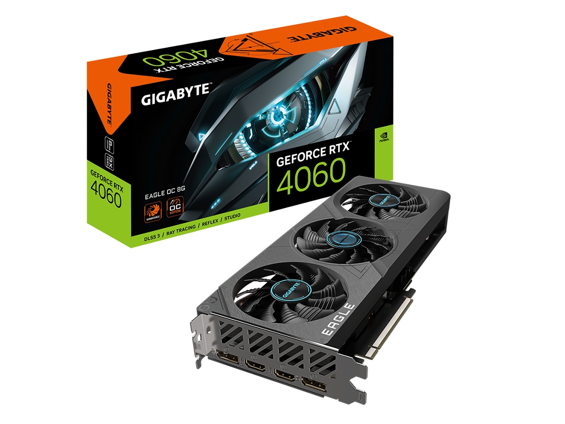 Placa Gráfica GIGABYTE Geforce Rtx 4060 Eagle Oc 8G Nvidia 8 Gb Gddr6