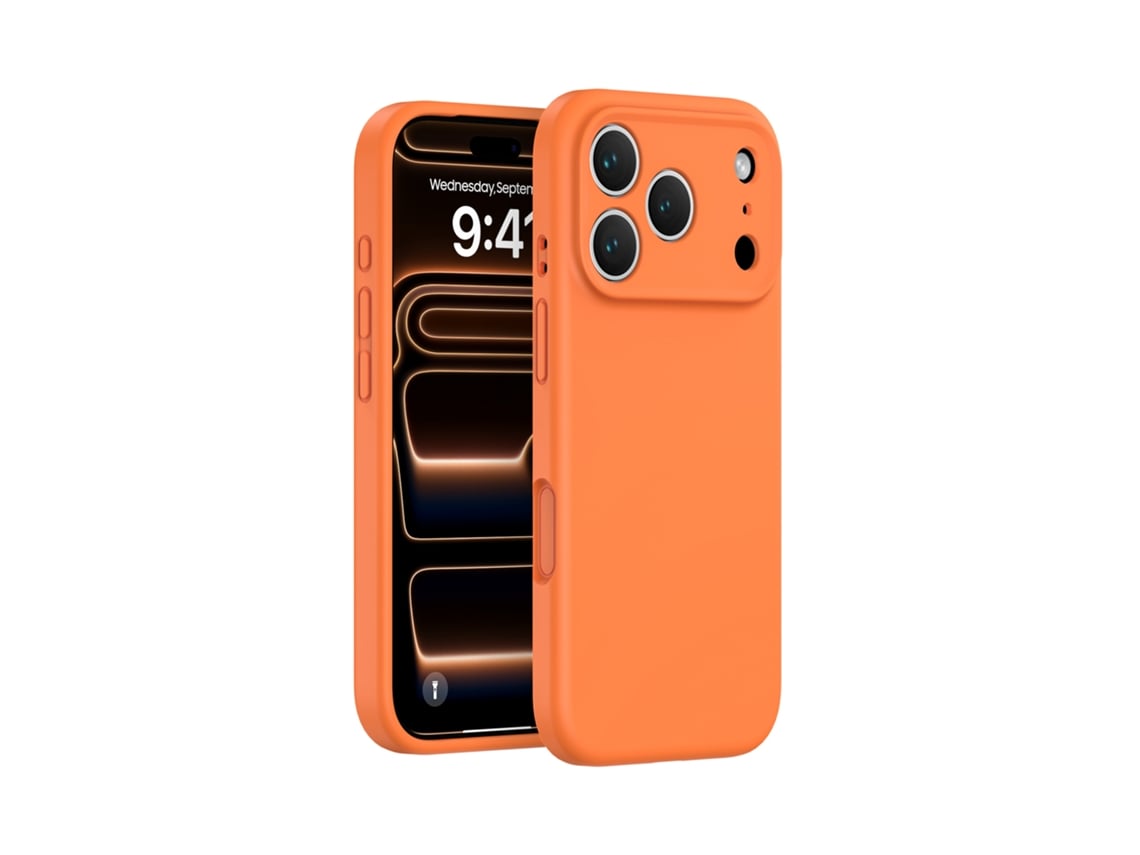 (naranja, Iphone 17 Pro Max) Funda De Silicona Líquida Para Iphone, Cobertura Total Sin Huecos, Protección De Botones De Una Sola Pieza.