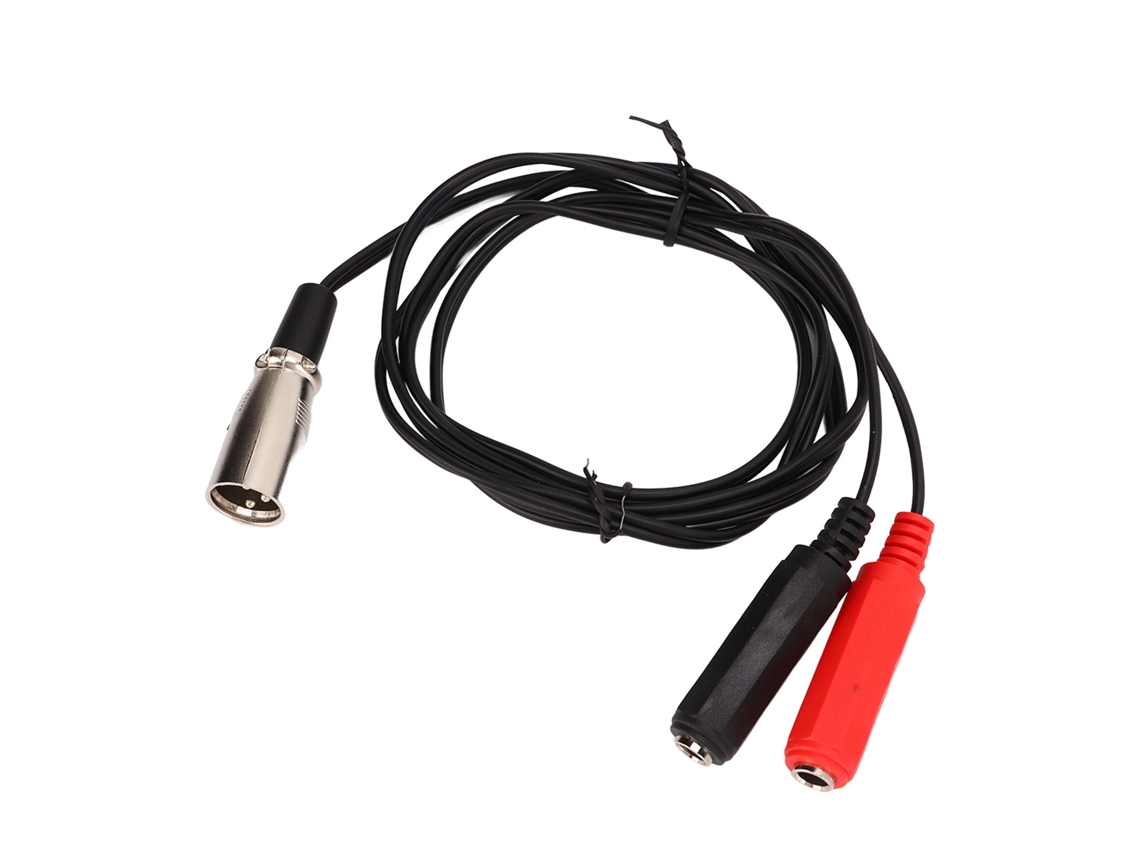 Cable adaptador XLR macho a doble conector hembra de 6,35 mm, 1,5 m, estéreo para canales izquierdo y derecho