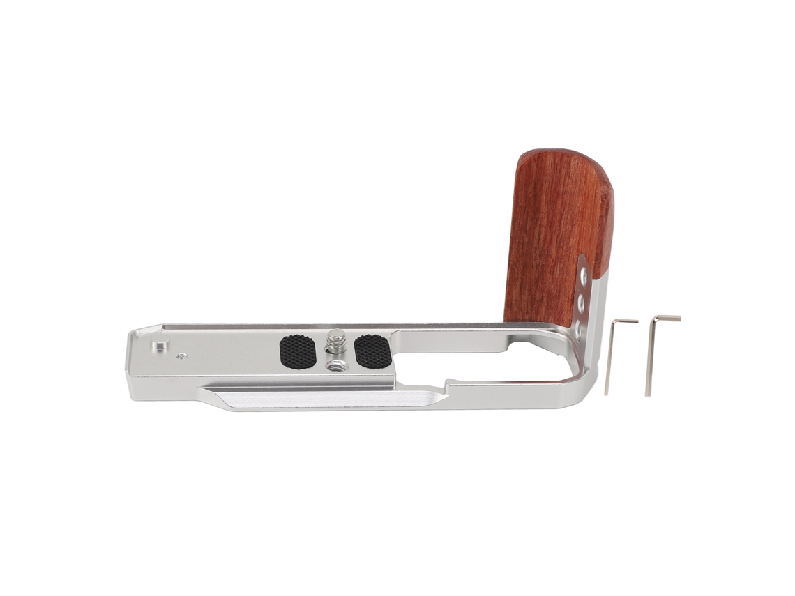 Grip L Forma Palanca De Mano Con Placa De Liberación Rápida Tornillo 1/4 Pulgada Y Montaje Cold Shoe Para Cámara Nikon Zfc Plata