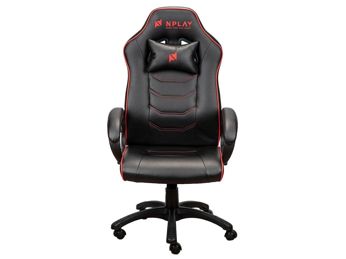 Silla GAMING NPLAY RULE 2.1 (Outlet Grado A - Hasta 130 kg - Elevador a Gas Clase 4 - Negro y Rojo)  
