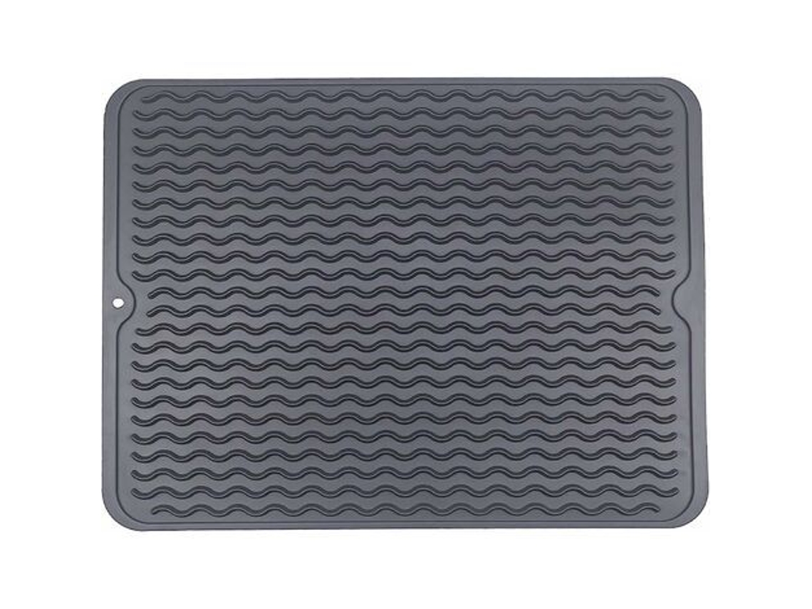 Alfombra de silicona JEIIBRZUI para drenar utensilios de cocina Color gris estilo nórdico 30 x 40 cm