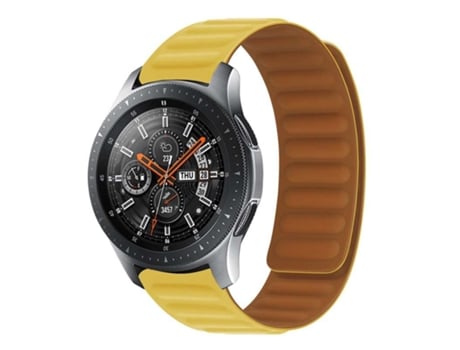 Correa Pulsera Magnética de Forte Conexión para Garmin Venu 2 Plus Amarillo