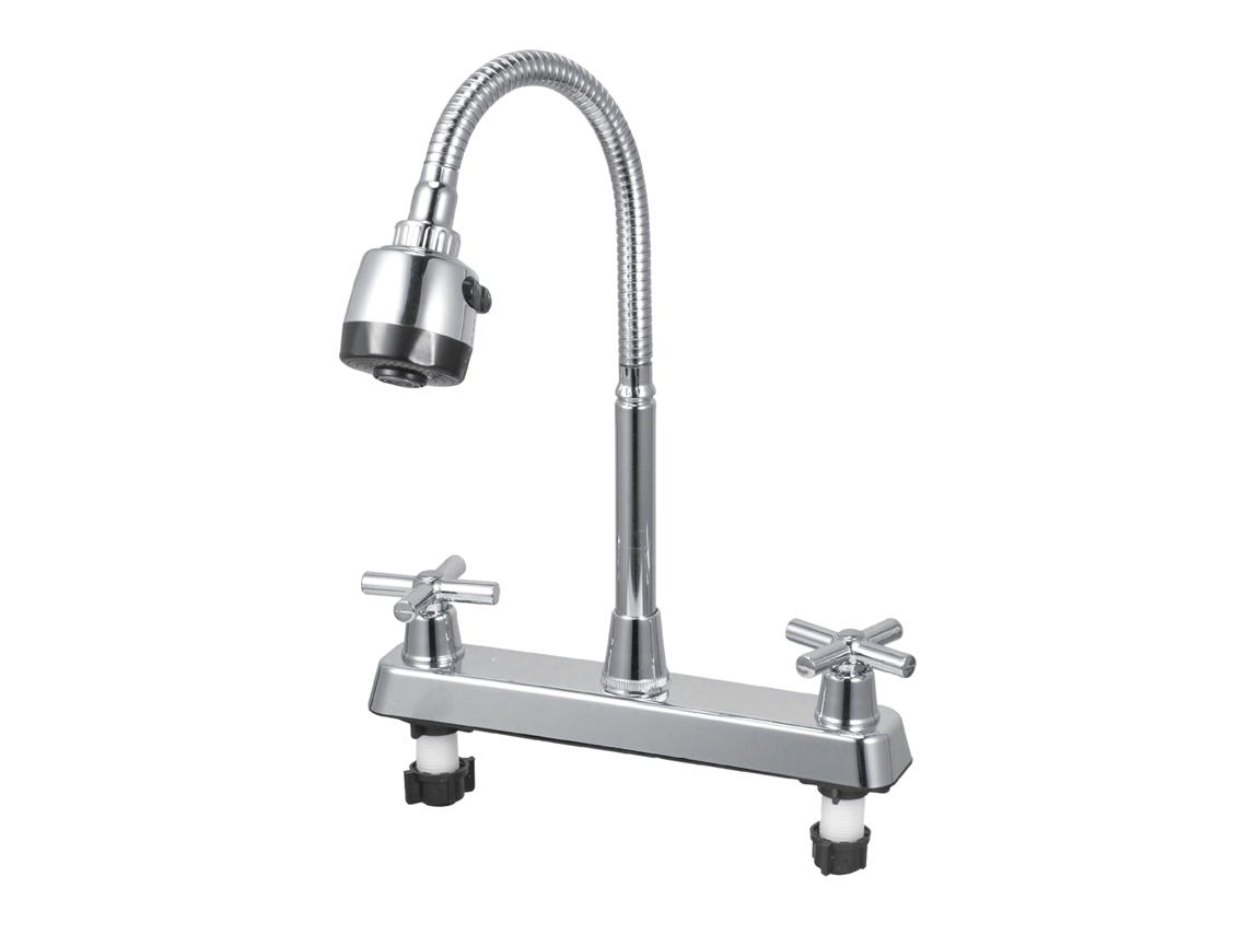 Grifo de cocina moderno y sencillo con control de agua fría y caliente para fregadero