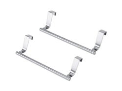 Linjou Soporte Multifuncional Para Toallas Para Puerta De Armario/cajón De Cocina (plateado)