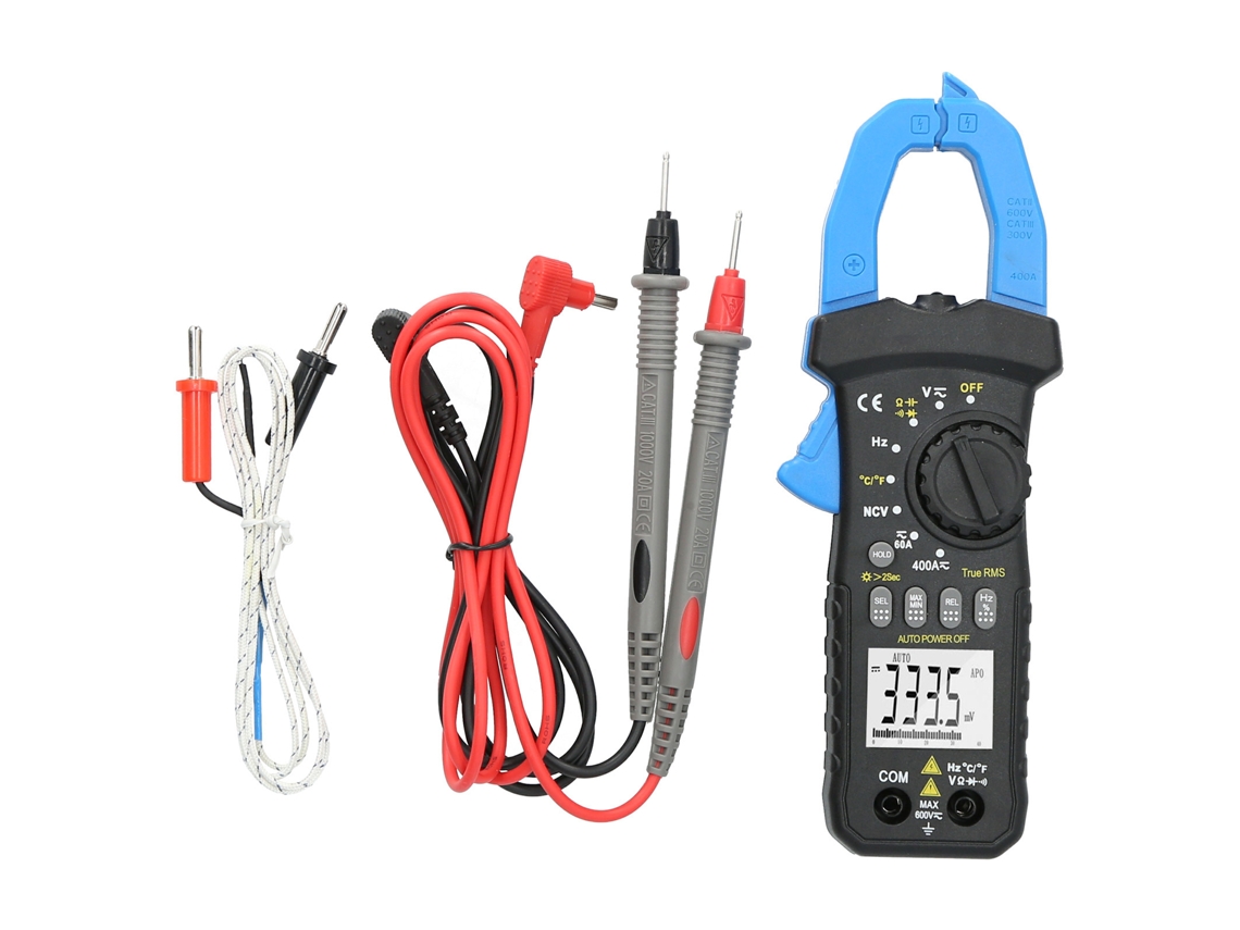 Amperímetro De Pinza Digital Hp7200b Trms, 6000 Cuentas, Medidor De Voltaje, Resistencia Y Temperatura.