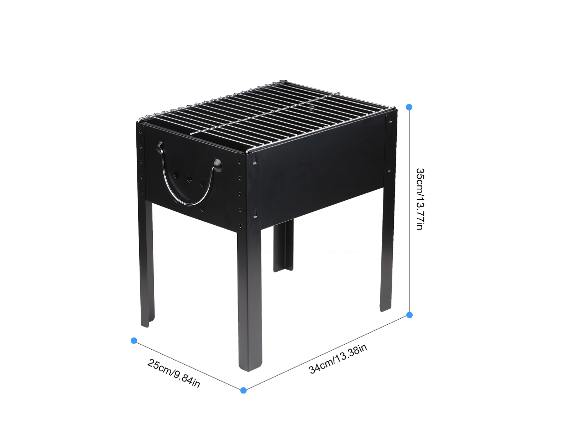 Parrilla de carbón portátil de acero inoxidable para acampar