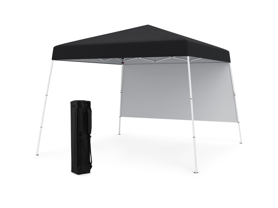 Tienda De Campaña Plegable Y Desplegable Costway Con Protección Solar (3 X 3 M - Tela Oxford - Negro)