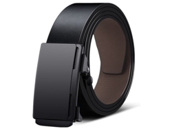 Cinturón de piel sintética para hombre Yuysan, longitud 130 cm, Wy03 - Negro