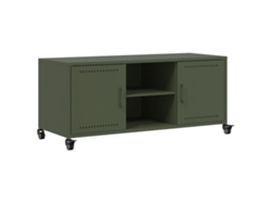 Mueble De Tv VIDAXL Verde Acero (100.5 x 39 x 43.5 cm)