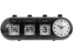 Calendario De Escritorio Perpetuo Con Reloj: Calendario Académico Manual Con Tapa Abatible De Abs – Fecha
