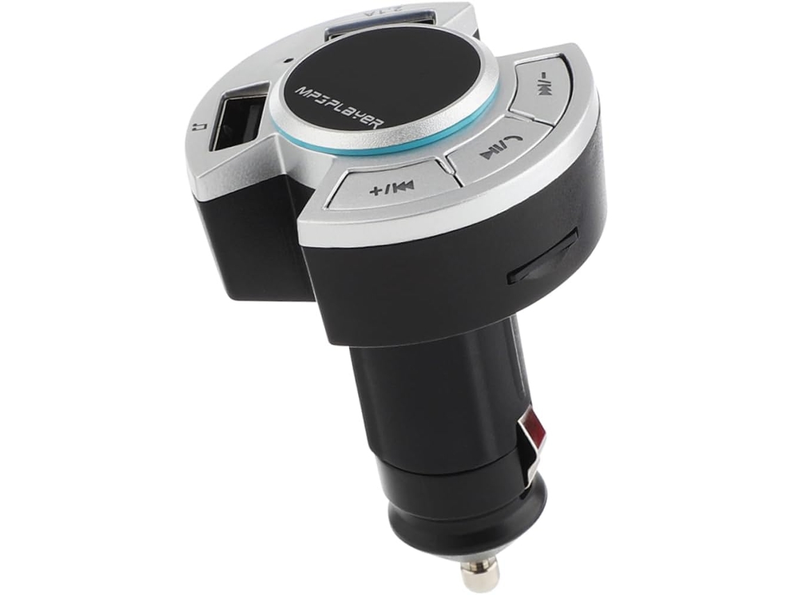 Reproductor de música para coche, MP3, FM y cargador USB, kit manos libres, indicador de batería, para conductores, diseño multifuncional Jortmrd