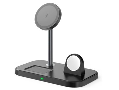 Soporte de cargador inalámbrico 3 en 1 de carga rápida con adaptador de 30W Compatible con Iphone 15/14/13/12 Series Iwatch y Airpods