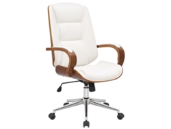 Silla de oficina CLP Yankton nogal/blanco