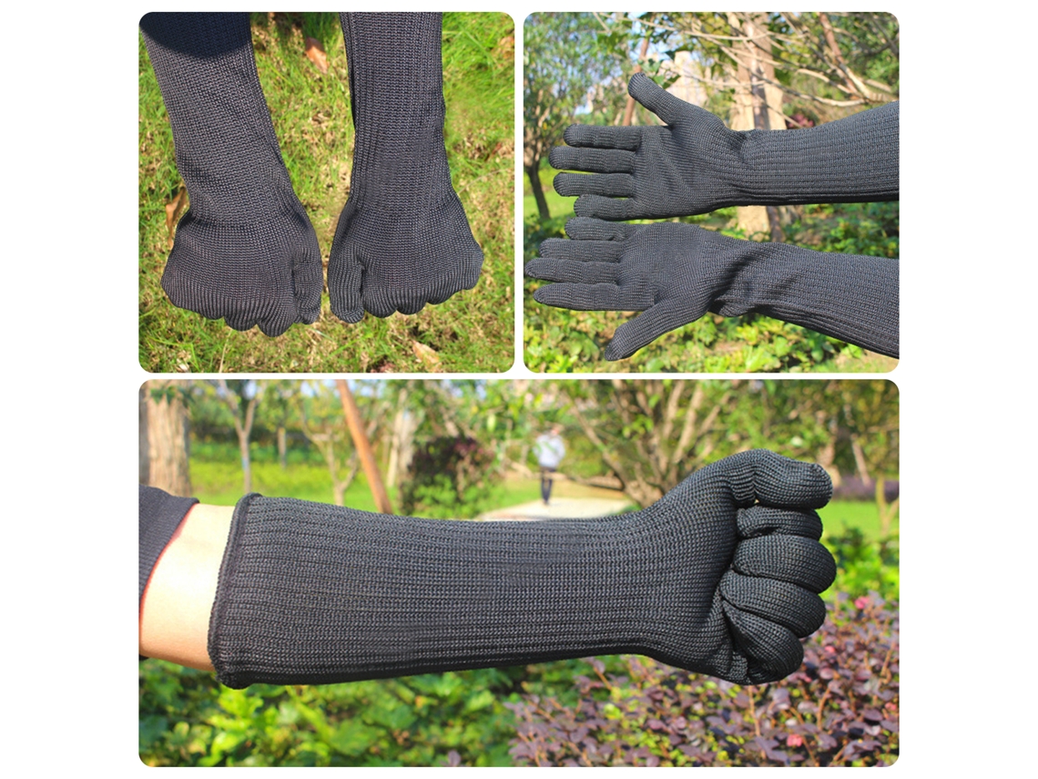 Guantes Resistentes Al Corte Nivel 5 Con Manga Larga Malla De Acero Inoxidable Para Soldadura Jardinería Cocina