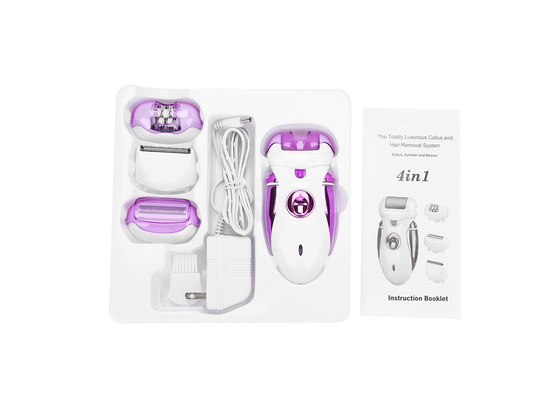 Depiladora eléctrica recargable 4 en 1 para manicura y depilación