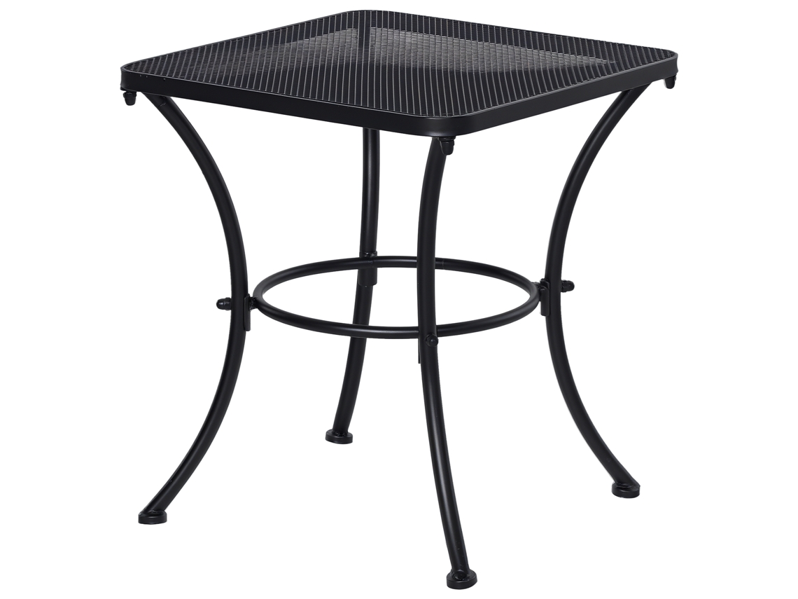 Mesita auxiliar de metal negro de 45x45x50cm