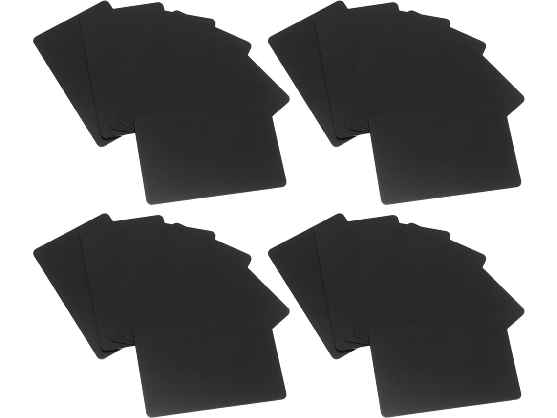 Tarjetas De Visita De Aluminio Negro De 86x54x0,8 Mm, Paquete De 20 Láminas Para Grabado En Metal.