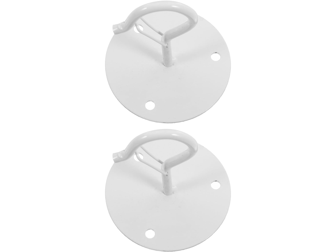 Ganchos De Techo Inoomp De 2 Piezas Para Colgar Plantas, Blancos, Ganchos De Metal Inoxidables Con Diseño Elástico