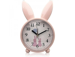 2026-reloj Despertador Con Forma De Conejo Para Niños, Reloj Analógico Silencioso Con Luz Nocturna Y Función De Snooze