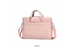 Bolso bandolera/maletín grande para portátil de 15,6 pulgadas (rosa), gran capacidad, resistente a los impactos.
