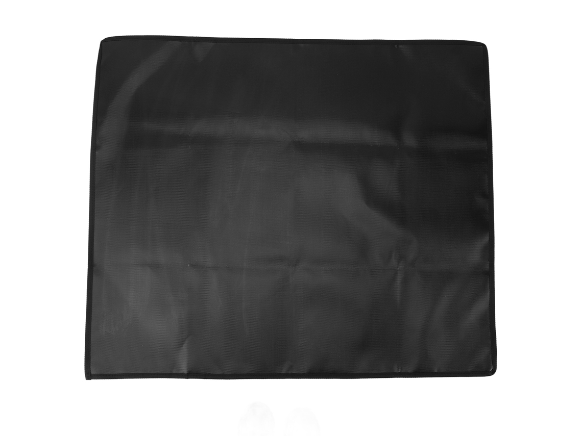 Alfombrilla rectangular de silicona ignífuga de doble cara para parrilla, chimenea, fogata, terraza, patio y césped (tamaño pequeño, 80 x 68 cm/31,5 x 26,75 pulgadas)