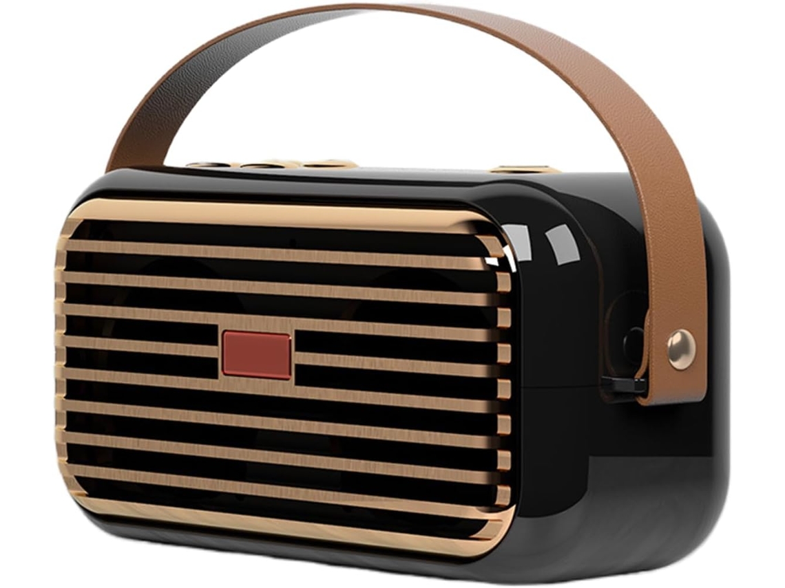 Altavoz Retro Con Cable, 1200 Mah, Con Graves Potentes, Ideal Para Exteriores, Equipos De Fitness, Sala De Estar Y Viajes.