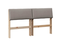 Cabecero tapizado, marrón grisáceo, 135 cm, MAISON EXCLUSIVE