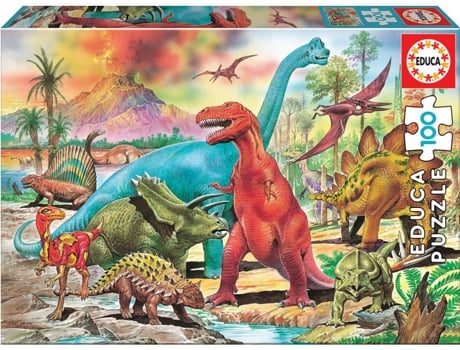 Puzzle EDUCA Junior 100 Dinosaurios (Edad Mínima: 6 Años - 100 Piezas)