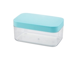 Bandeja de hielo con tapa, fácil de liberar, caja de almacenamiento de hielo de silicona KOFIHETY