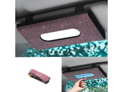 Soporte Para Máscara Y Gafas Con Diamantes Brillantes Para La Ventana Del Coche, Color Rojo.