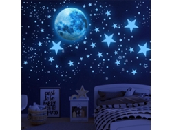 Estrellas fluorescentes para techo, 440 unidades. Adhesivos de pared para habitación infantil.
