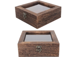 Caja de madera retro para especímenes de insectos, 2 piezas, marco educativo, tapa de material sintético, colección GOKOCO