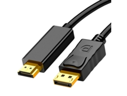 Adaptador de Cable DisplayPort a HDMI 4K de 6 pies, Cable DP a HDMI unidireccional de Alta Velocidad Compatible con D Chronus (1440p 60 Hz, 1080p 120 Hz)