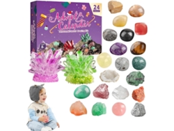 Calendario de Adviento: Caja decorativa, piedras naturales, embalaje con ventana y detalles auténticos.