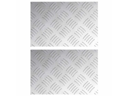 Taburete rectangular 2 piezas Plata 30 x 20 cm Aluminio MAISON EXCLUSIVE
