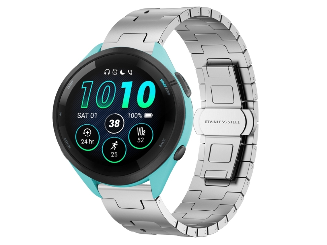 Bracelete Para Garmin Forerunner 265 Music (22mm) - Liga De Titânio Prata