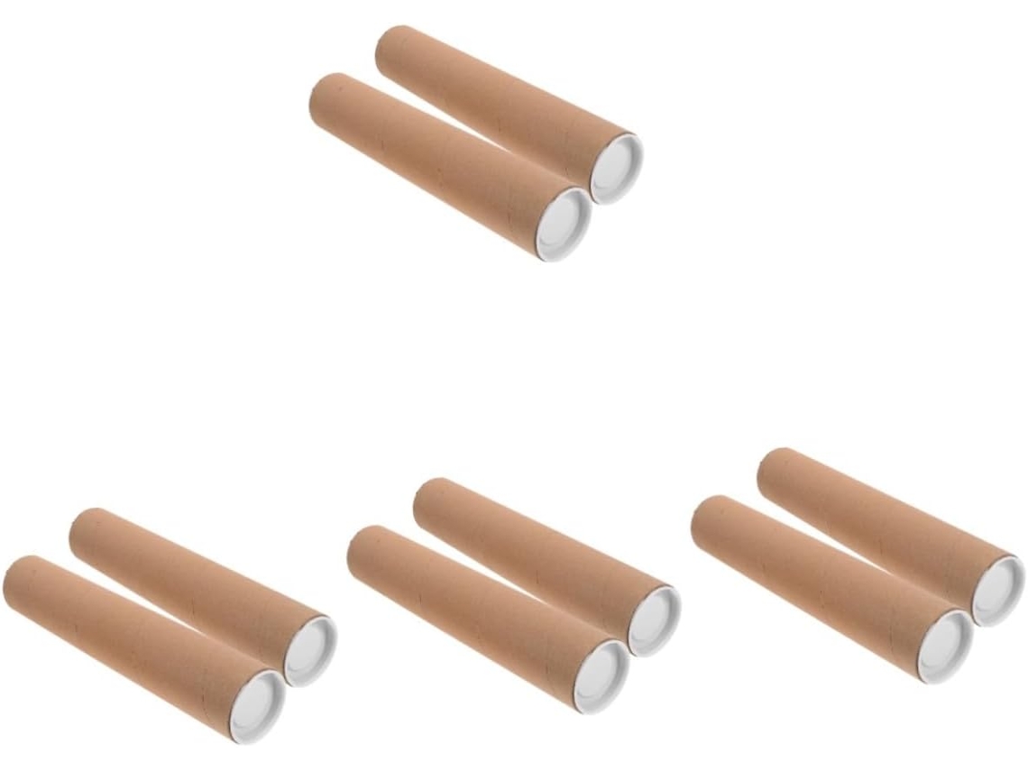 Juego De 4 Tubos De Cartón Y Papel Para El Envío Y Almacenamiento Seguro De Pósteres (2 Unidades)